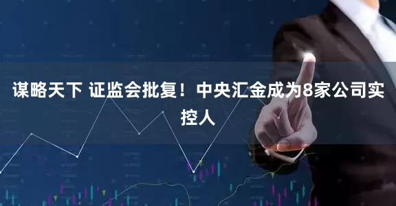 谋略天下 证监会批复！中央汇金成为8家公司实控人